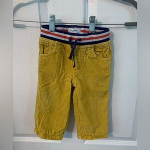 Baby Boden Mustard Yellow Corduroy pants, 6-12 month Boy